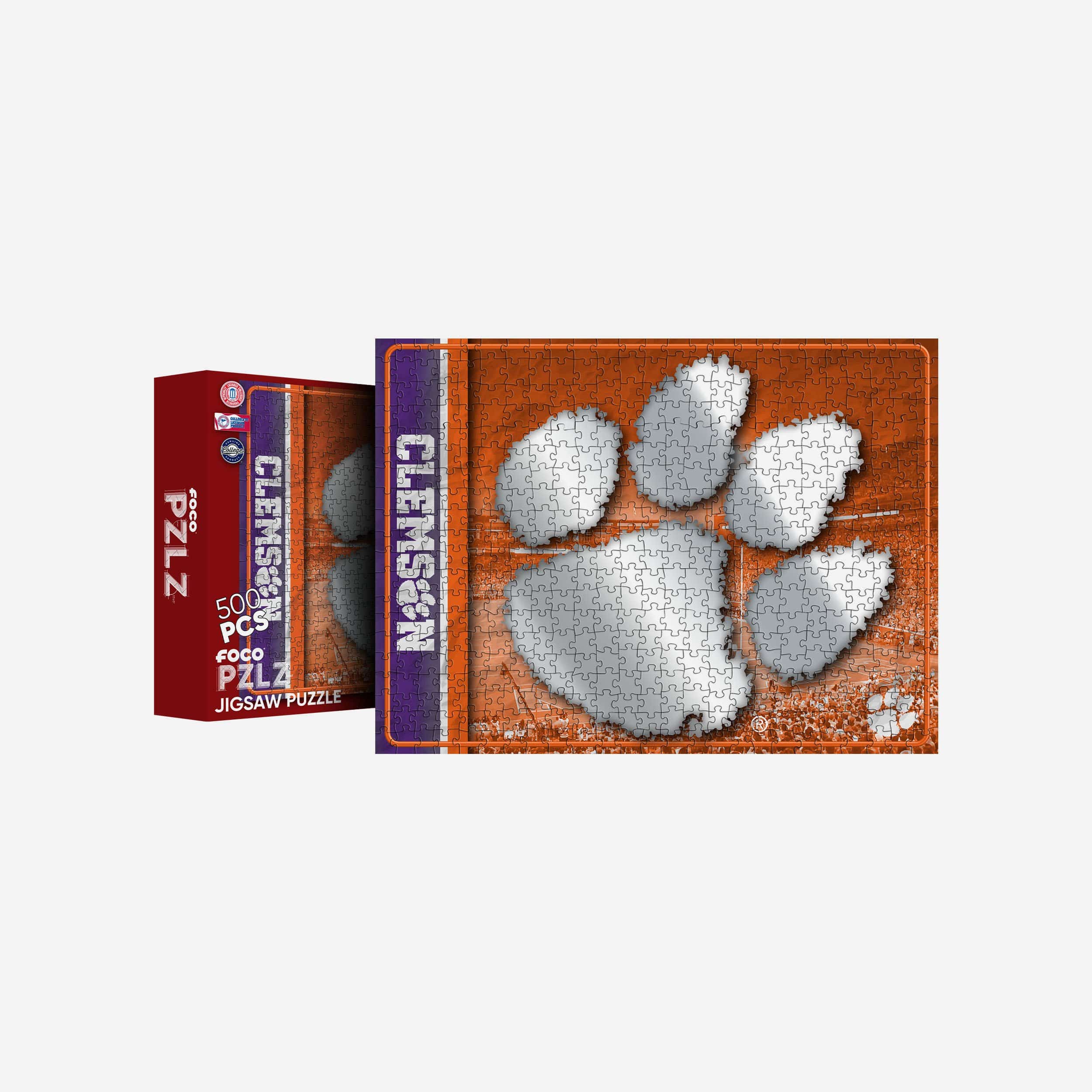 FOCO Clemson Tigers Big Logo 500 Piece Jigsaw Puzzle PZLZ -