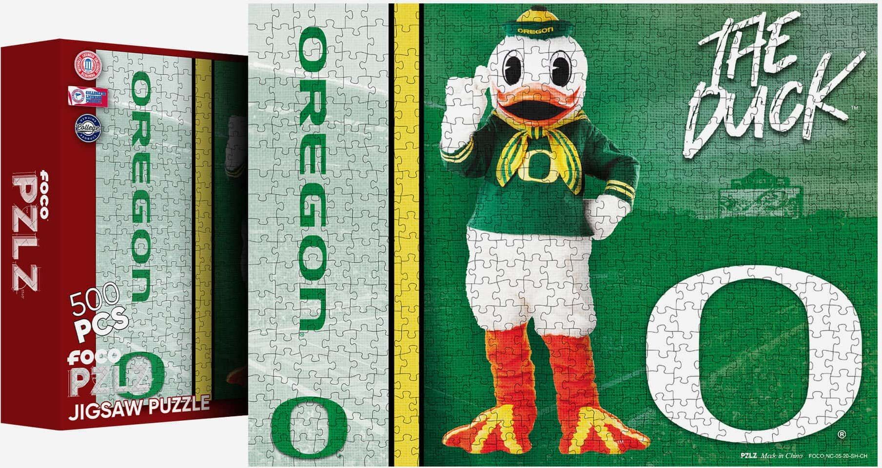 FOCO The Duck Oregon Ducks Mascot 500 Piece Jigsaw Puzzle PZLZ -