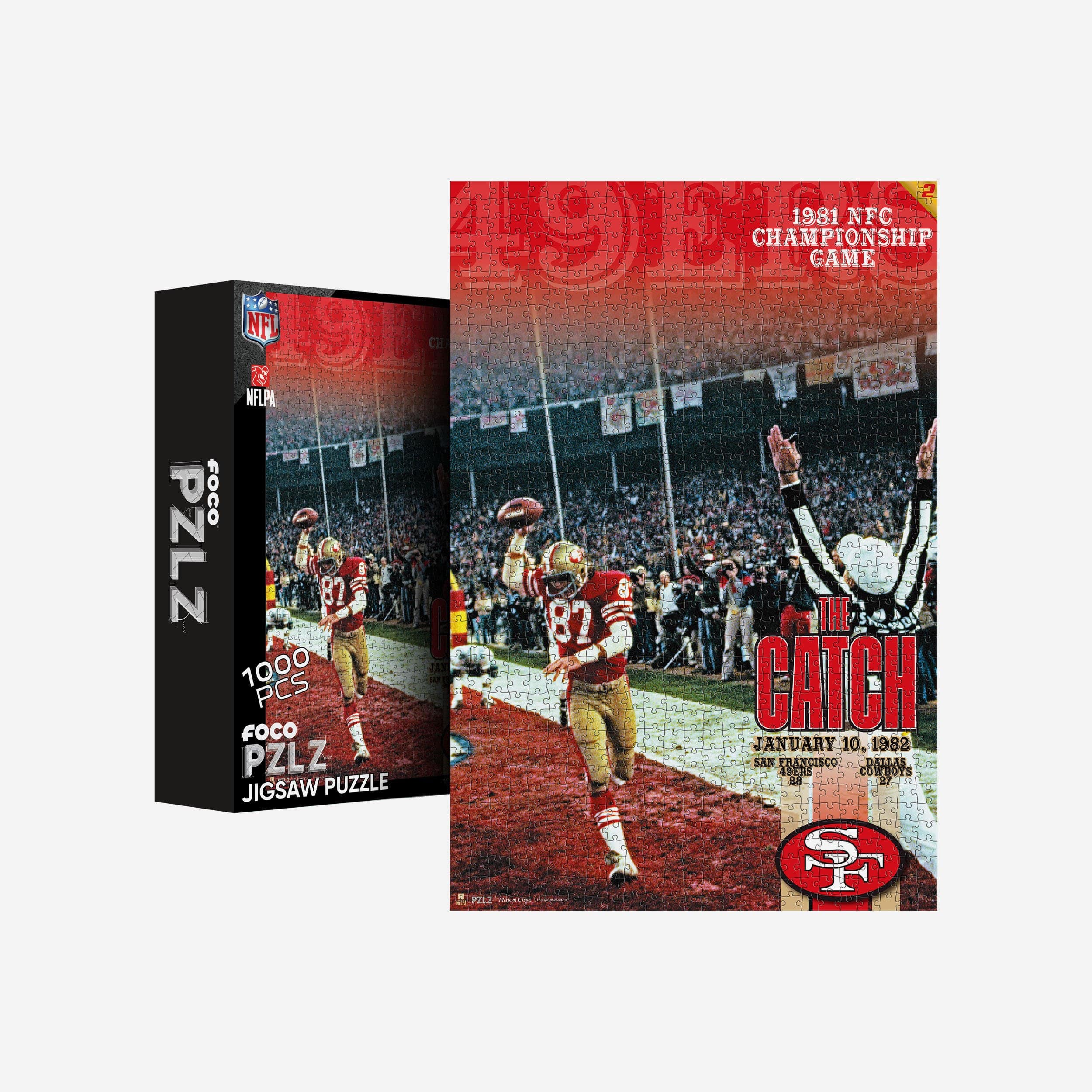 FOCO Dwight Clark San Francisco 49ers The Catch 1000 Piece Jigsaw Puzzle PZLZ -