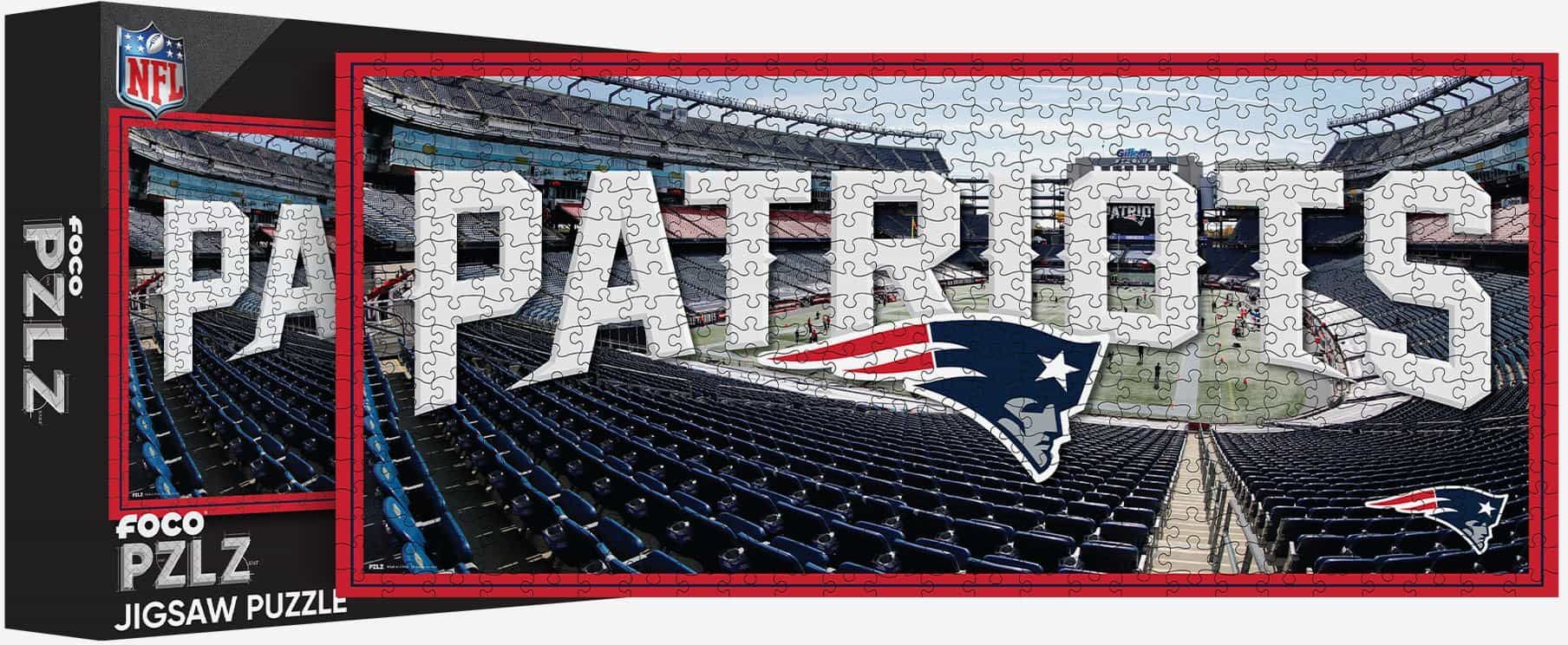 FOCO New England Patriots Gillette Stadium 500 Piece Stadiumscape Jigsaw Puzzle PZLZ -