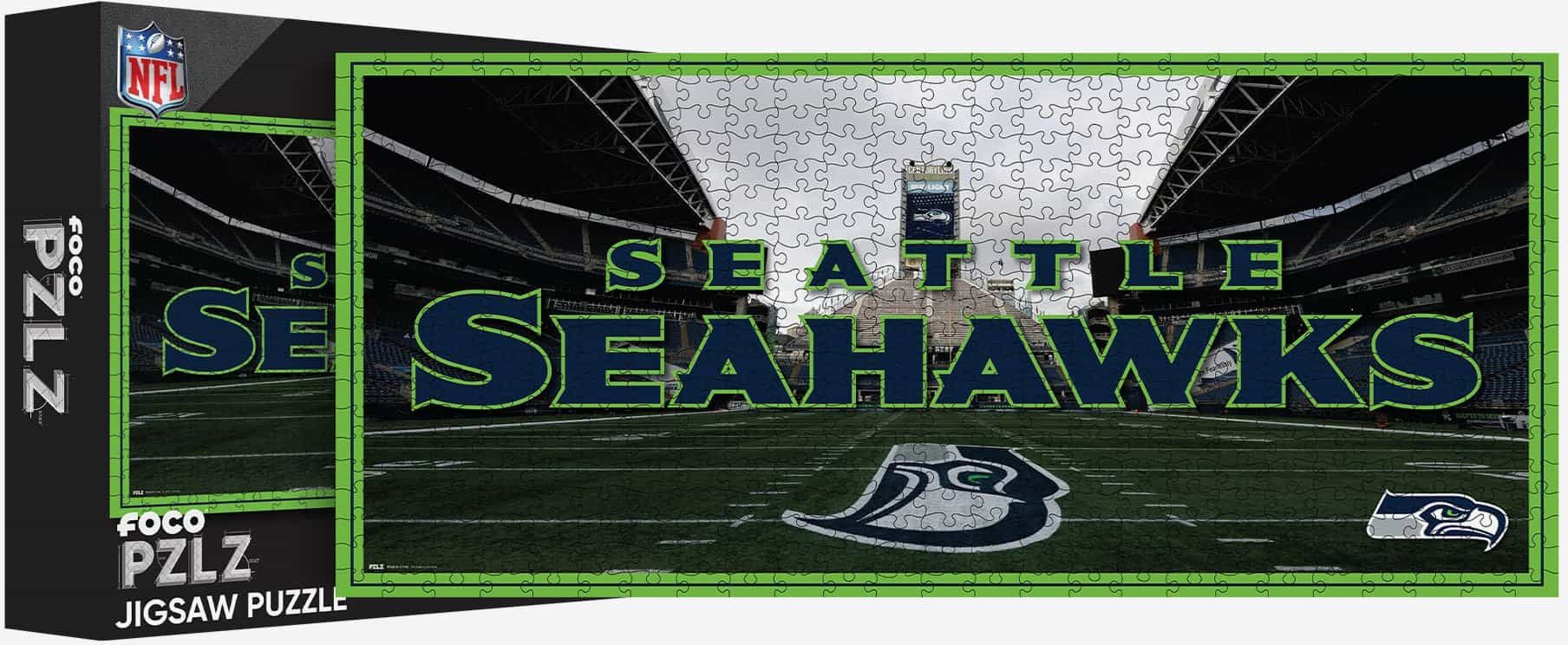 FOCO Seattle Seahawks Lumen Field 500 Piece Stadiumscape Jigsaw Puzzle PZLZ -