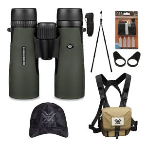 Vortex 8x42 Diamondback Binoculars with GlassPak Harness Case and Birding Bundle in Green