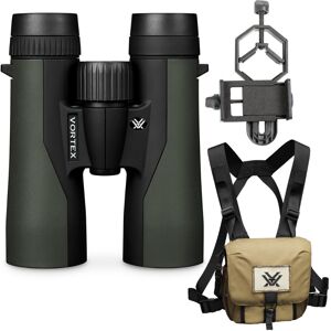 Vortex 8x42 Crossfire HD Roof Prism Binoculars with GlassPak Harness Case and Smart Phone Adapter in Green