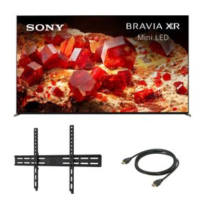 Sony BRAVIA XR 85" Class X93L Mini LED 4K HDR TV (2023 Model) with Wall Mount and HDMI Cable in Black