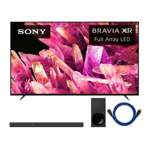 Sony BRAVIA XR X90K 4K HDR Full Array LED TV with Smart Google TV with Soundbar and Subwoofer Bundle in Black