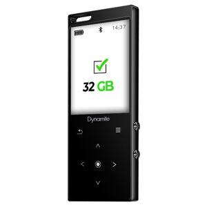 Samvix Dynamite 32GB Kosher MP3 Player with Bluetooth, Touch Buttons, and Voice Recorder in Black