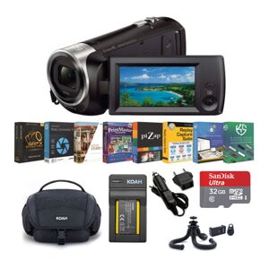 Sony HDR-CX405 1080p Full HD Handycam Camcorder with Camera Bag, Battery Replacement and Accessory in Black