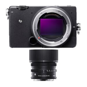 Sigma fp Mirrorless Full-Frame Digital Camera with 45mm f/2.8 Contemporary DG DN Camera Lens in Black