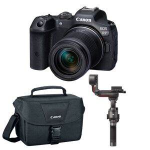 Canon EOS R7 Mirrorless Camera with RF-S 18-150mm Camera Lens Kit with DJI RS 3 Stabilizer, and Camera Bag
