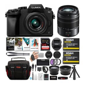 Panasonic LUMIX G7 Mirrorless Camera with 14-42mm Camera Lens and Accessory Bundle in Black