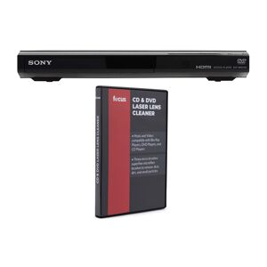 Sony DVP-SR510H 1080p Upscaling DVD Player with CD/DVD Camera Lens Cleaner in Black