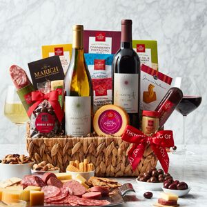 Hickory Farms Thinking of You Gift Basket with Wine & Snacks   Hickory Farms