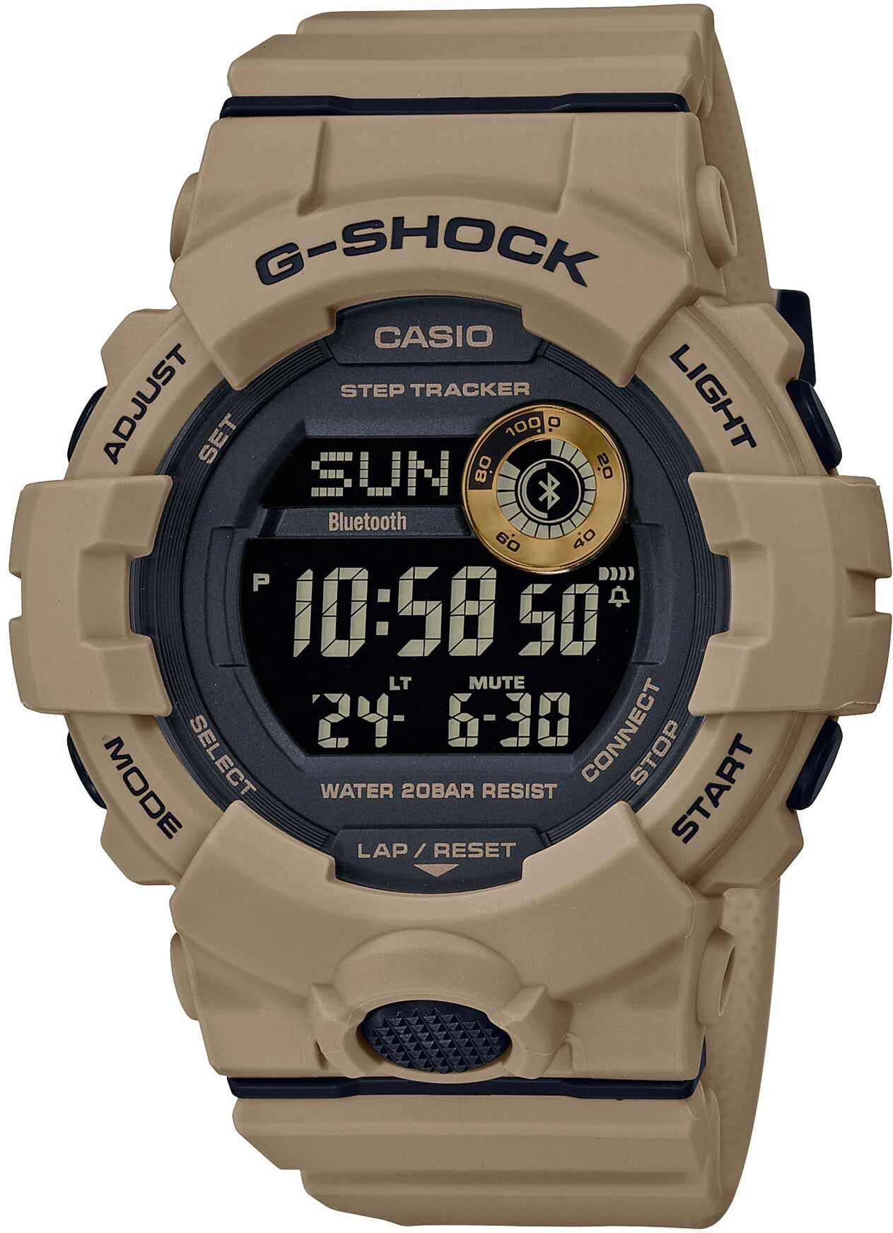 Casio G-Shock Digital Step Tracker Watch, Brown