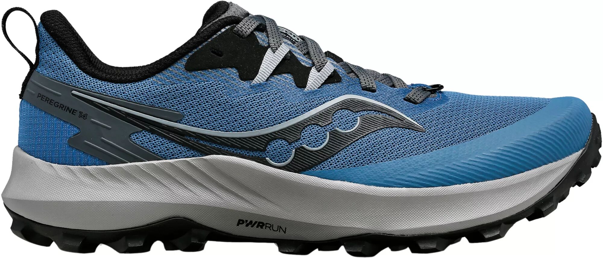 Saucony Women's Peregrine 14 Trail Running Shoes, Size 9, Blue/Grey