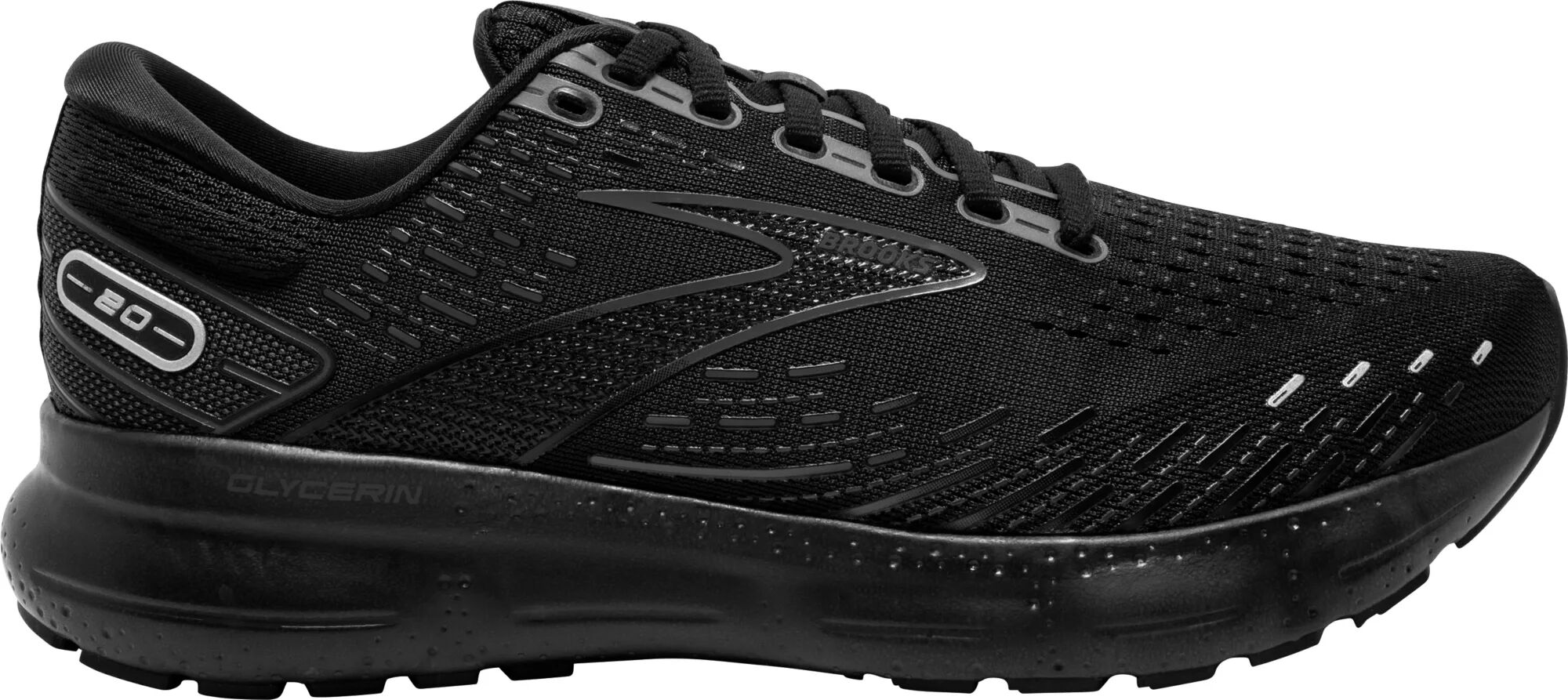 Brooks Men's Glycerin 20 Running Shoes, Size 10, Black