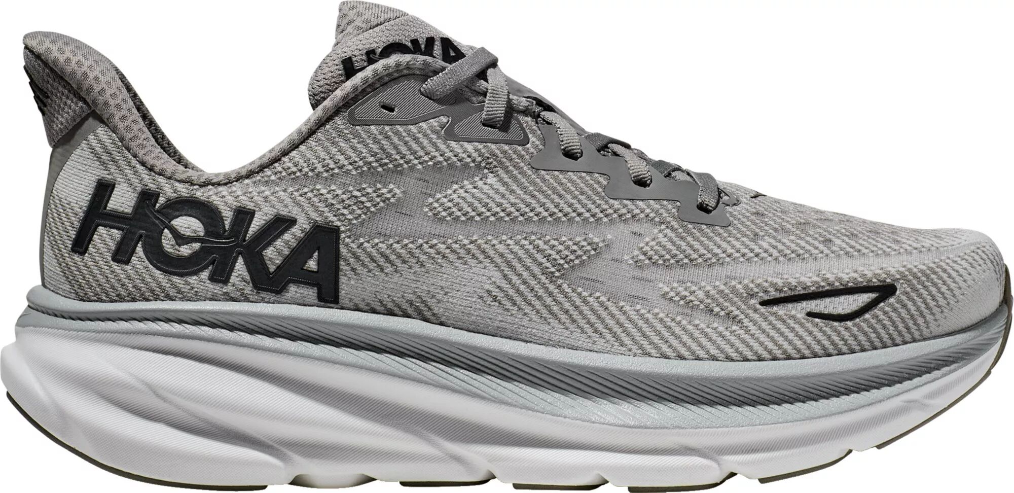 HOKA Men's Clifton 9 Running Shoes, Size 10.5, Gray