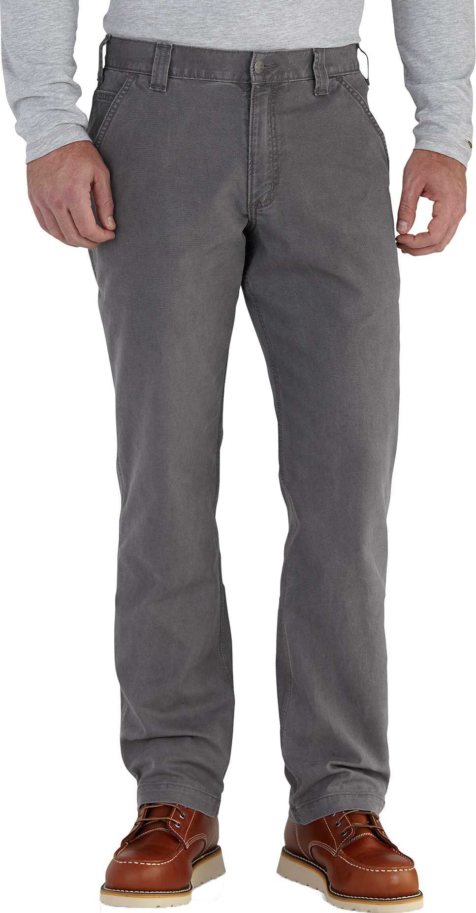 Carhartt Men's Rugged Flex Rigby Dungaree Pants, Size 40, Gray