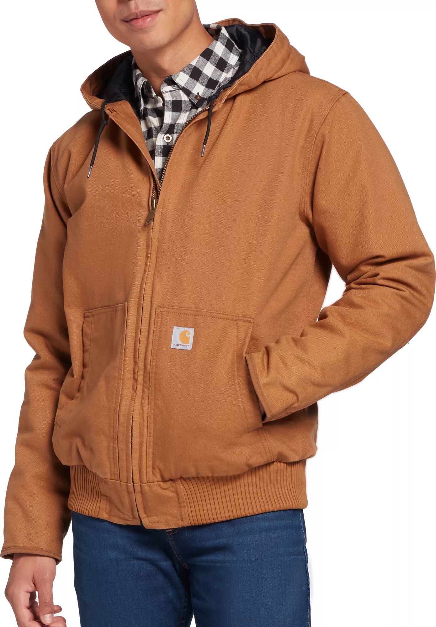 Carhartt Men's Washed Duck Active Jacket, Medium, Brown