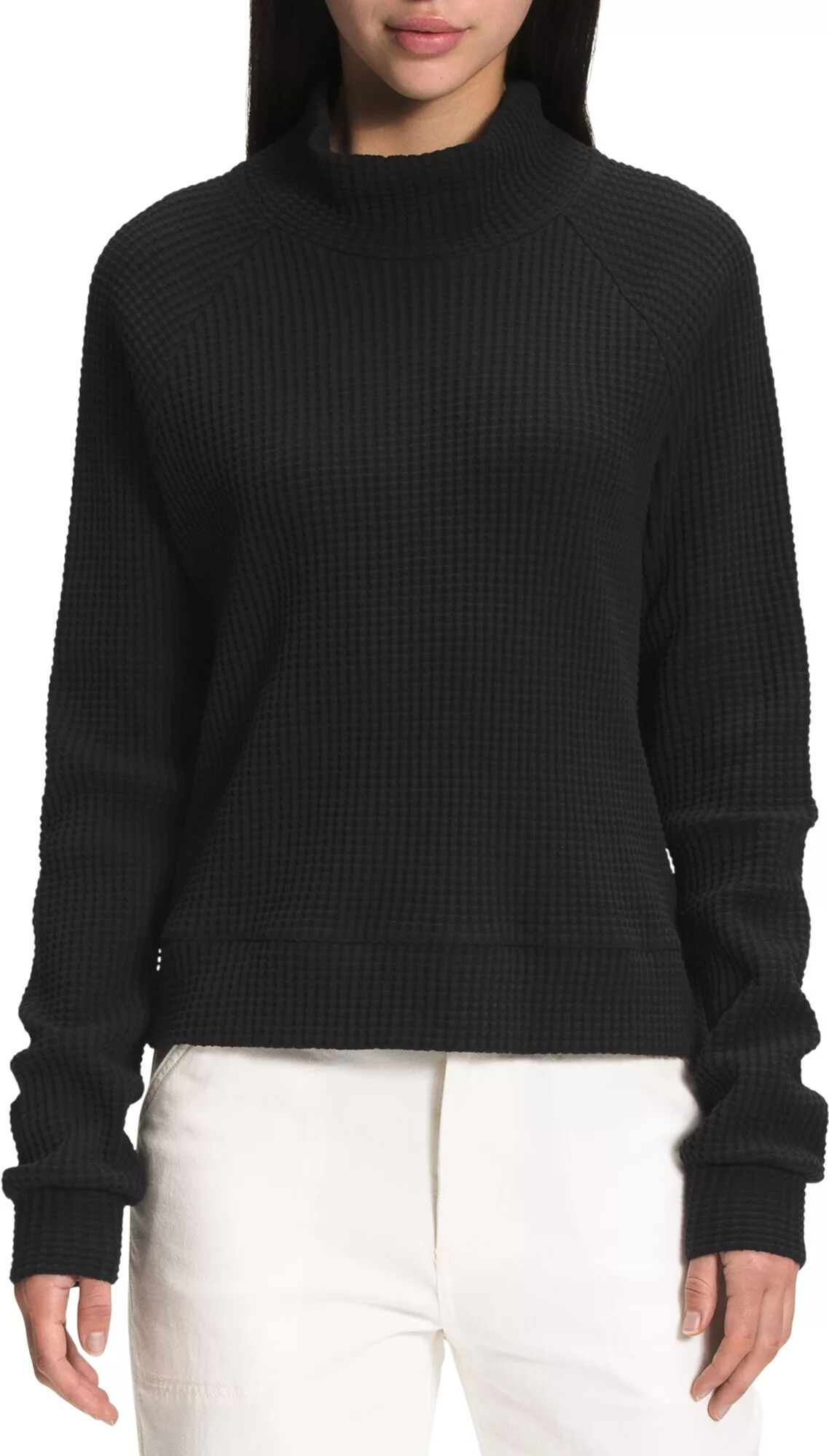 The North Face Women's Chabot Mock Neck Long Sleeve Sweater, Small, Black