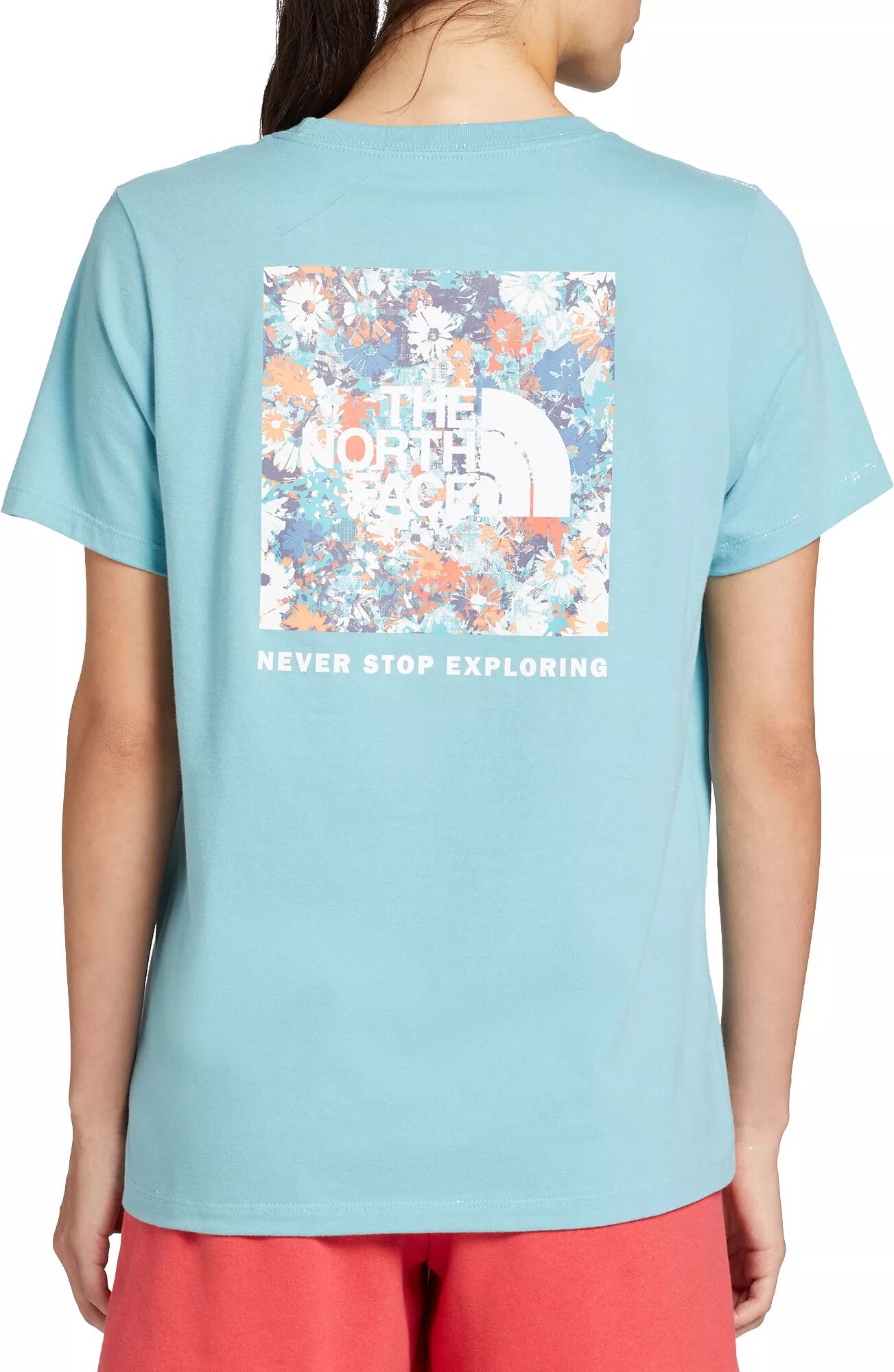 The North Face Women's Short Sleeve Box NSE T-Shirt, Small, Reef Waters