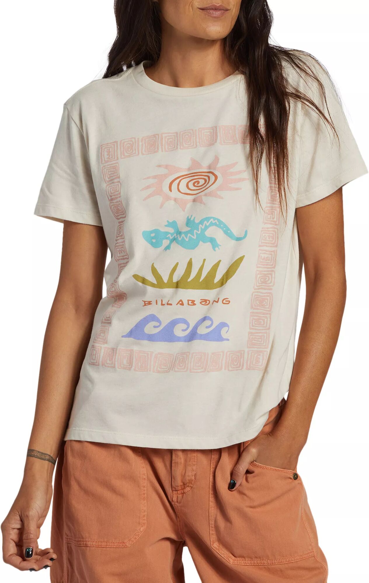 Billabong Women's A/DIV T-Shirt, Large, White