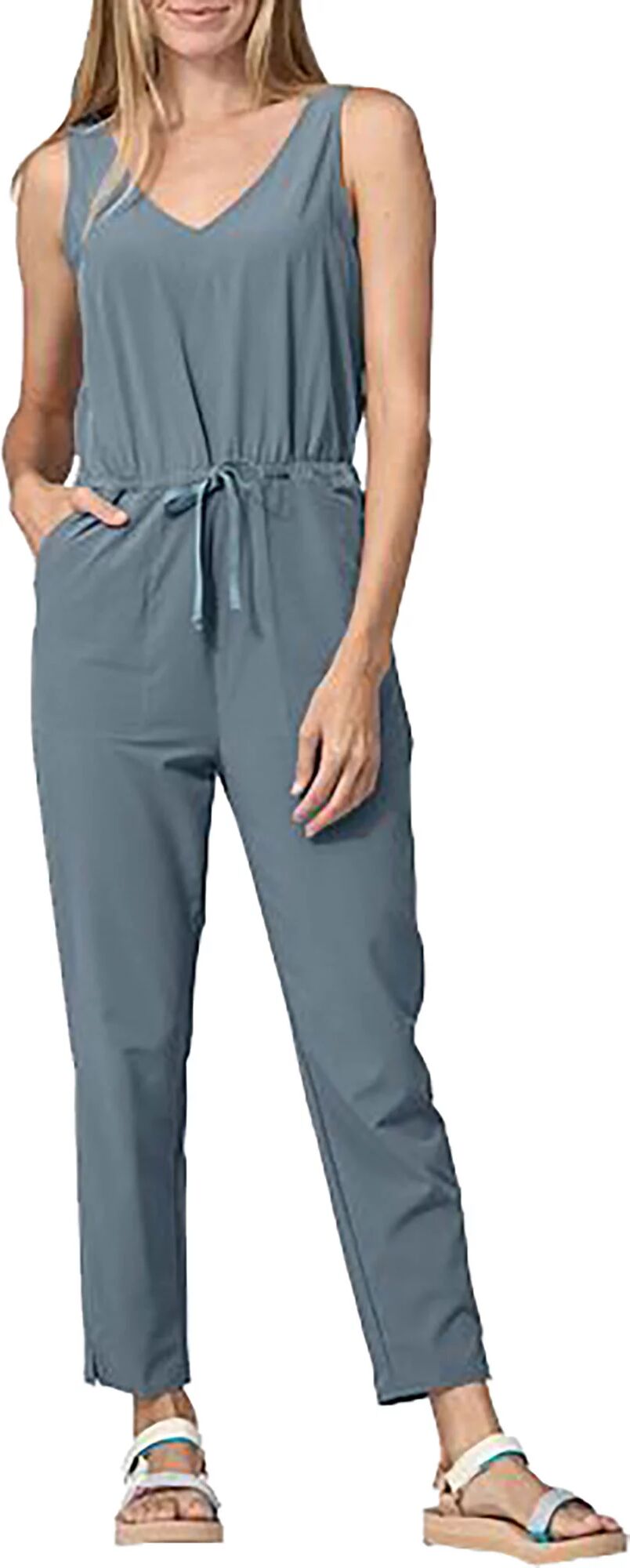 Patagonia Women's Fleetwith Jumpsuit Romper, Large, Gray