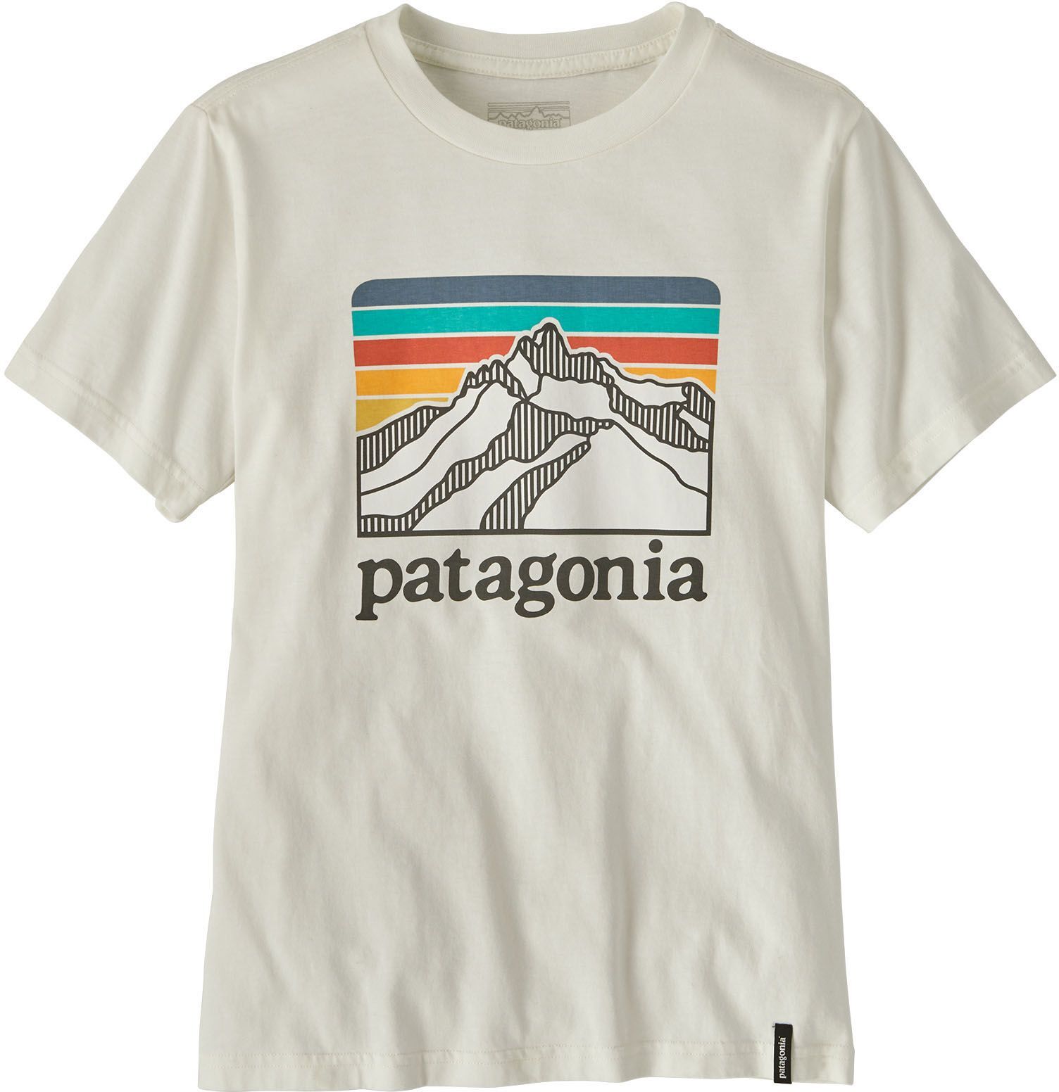 Patagonia Kids' Graphic T-Shirt, Boys', Medium, Line Logo Ridge Birch Whi