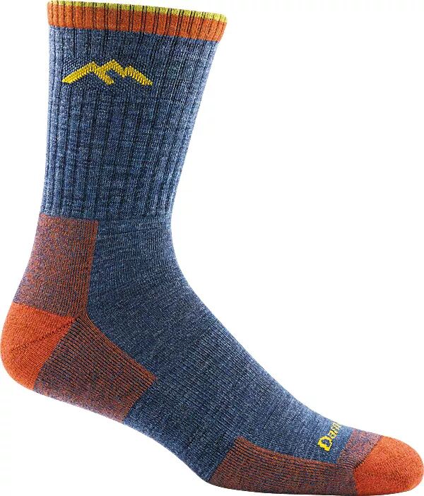 Darn Tough Men's Hiker Cushioned Micro Crew Socks, Medium, Blue