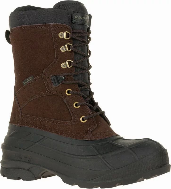 Kamik Men's Nation Plus 200g Waterproof Winter Boots, Size 7, Brown