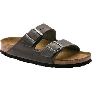 Birkenstock Men's Arizona Soft Footbed Oiled Leather Sandals, Size 41, Gray