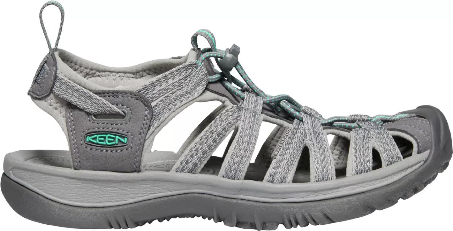 KEEN Women's Whisper Sandals, Size 6.5, Medium Grey/Green