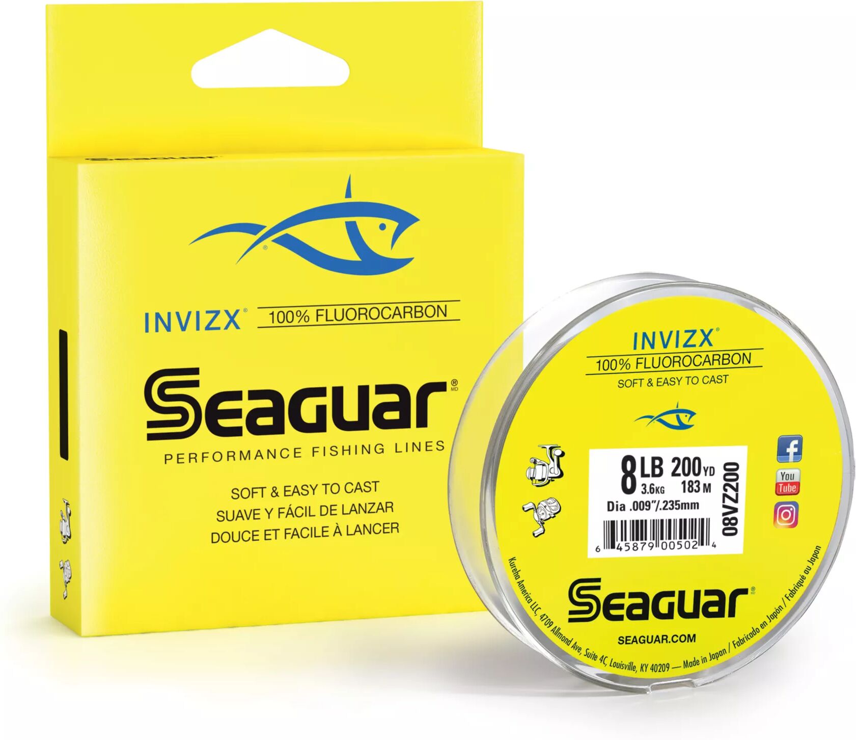 Seaguar InvizX Fishing Line, Clear