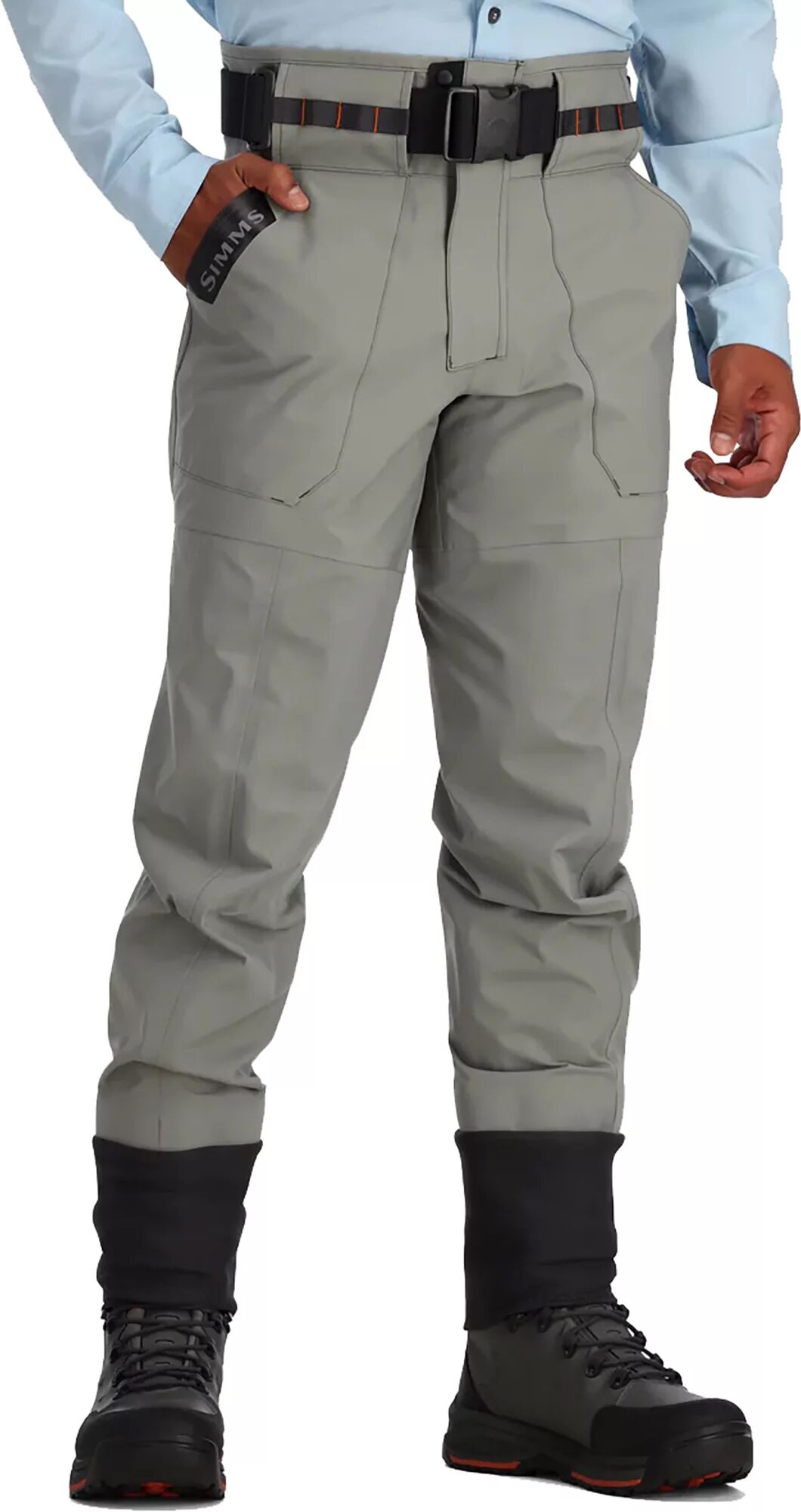 Simms Men's Fishing Freestone Wading Pants, L 9-11, Gray