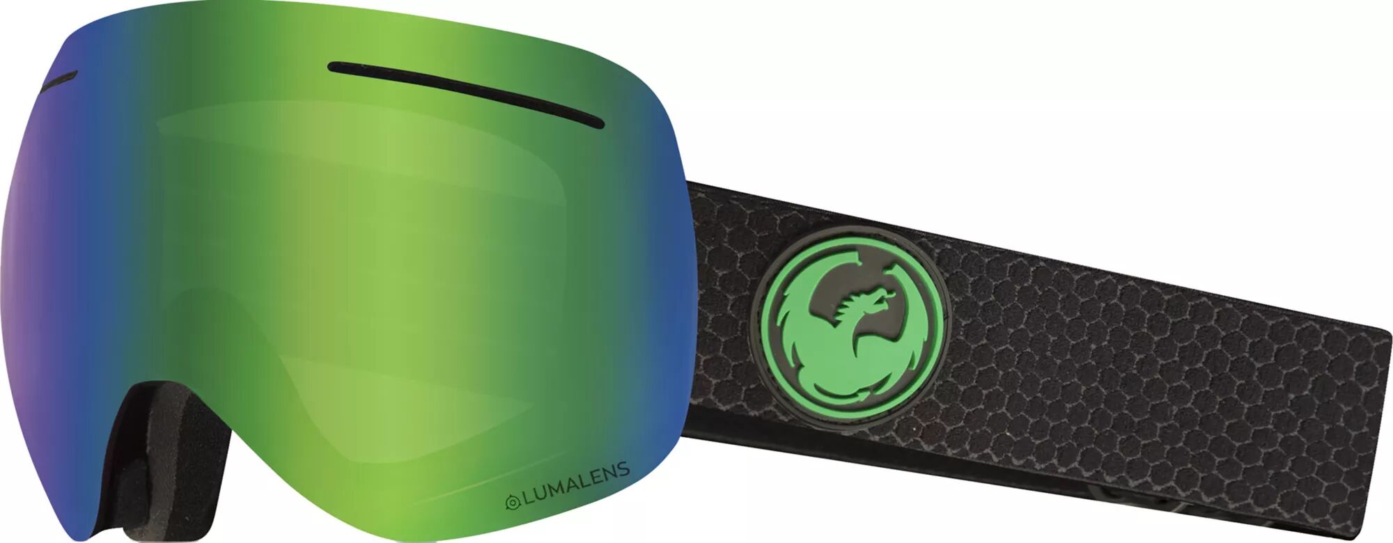 Dragon Unisex X1 Snow Goggles, Green