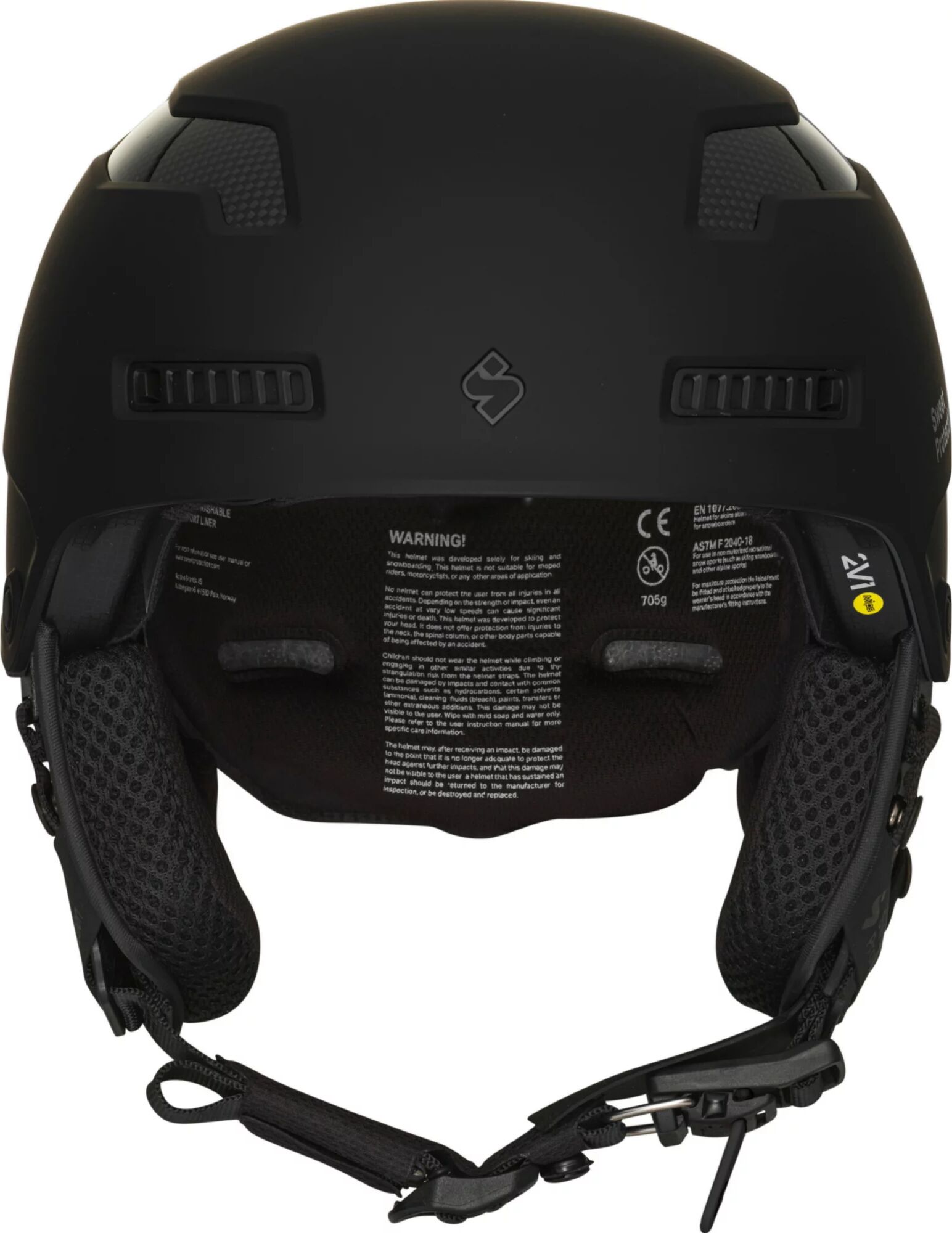 Sweet Protection Adult Trooper 2Vi® MIPS Snow Helmet, L/XL, Black