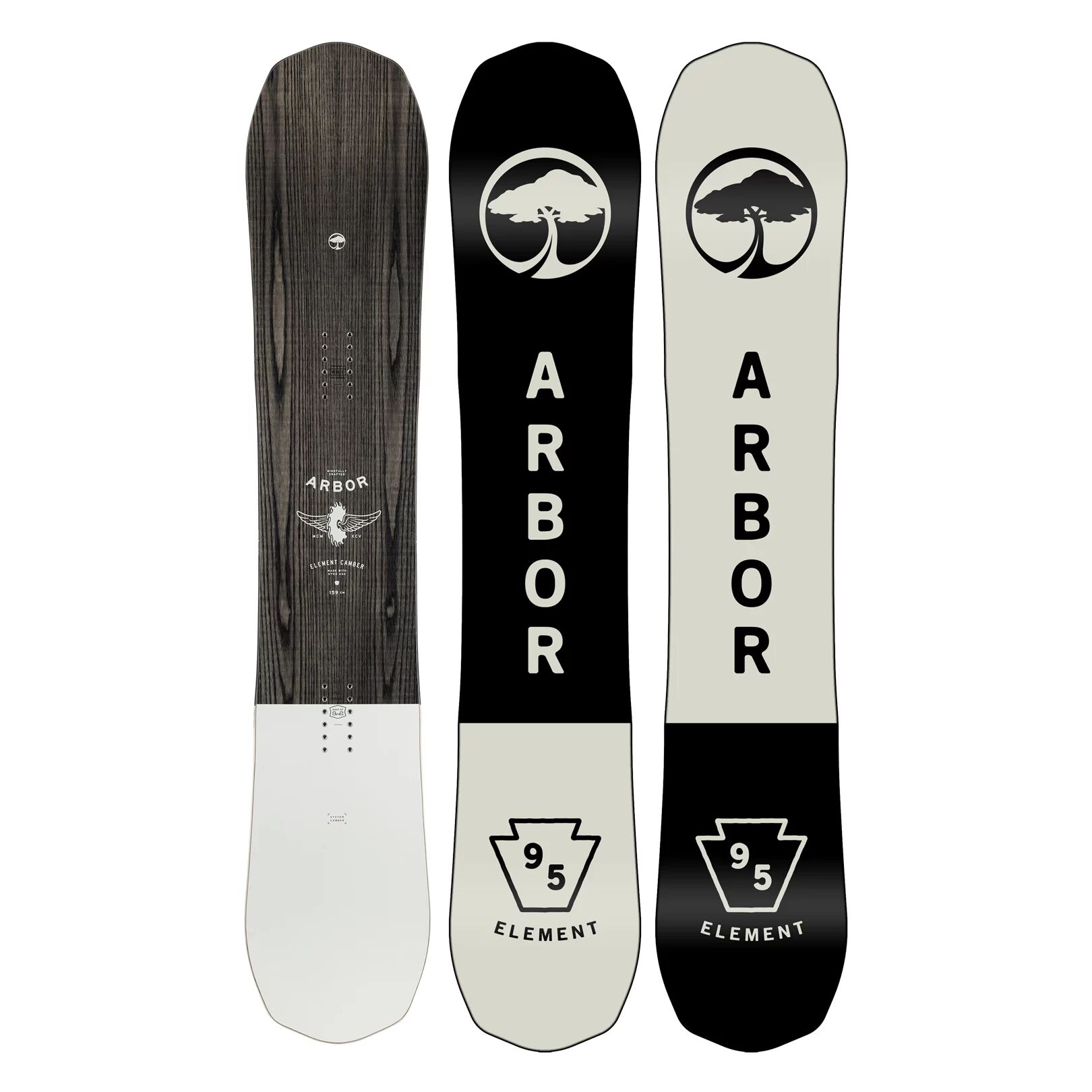 Arbor Element Camber Snowboard, Men's, Brown