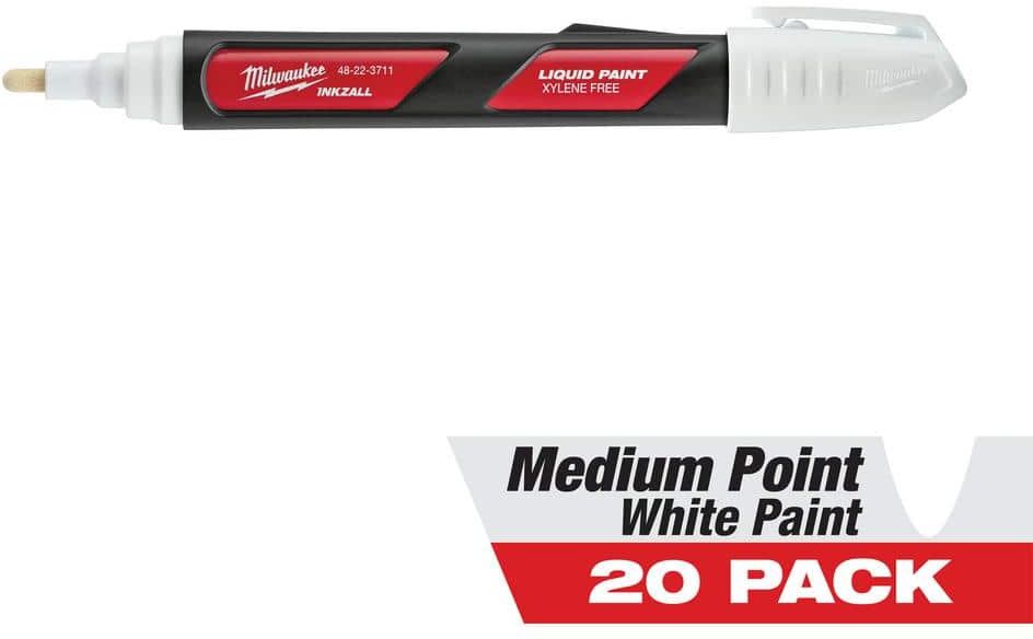 Milwaukee INKZALL White Paint Marker (20-Pack)