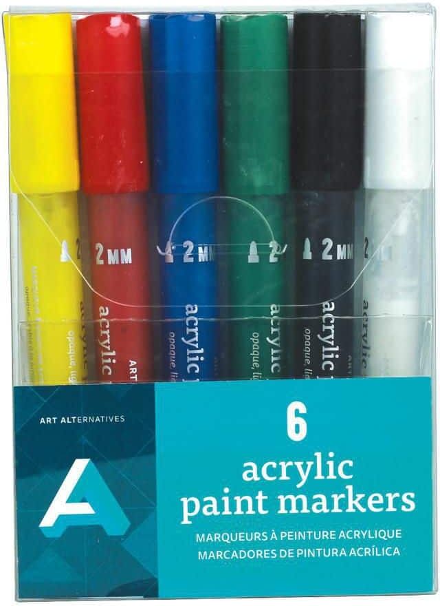 Art Alternatives 2 mm Acrylic Paint Marker Set (6-Colors)