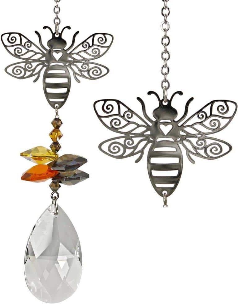 WOODSTOCK CHIMES Woodstock Rainbow Makers Collection, Crystal Fantasy, 4.5 in. Bee Crystal Suncatcher