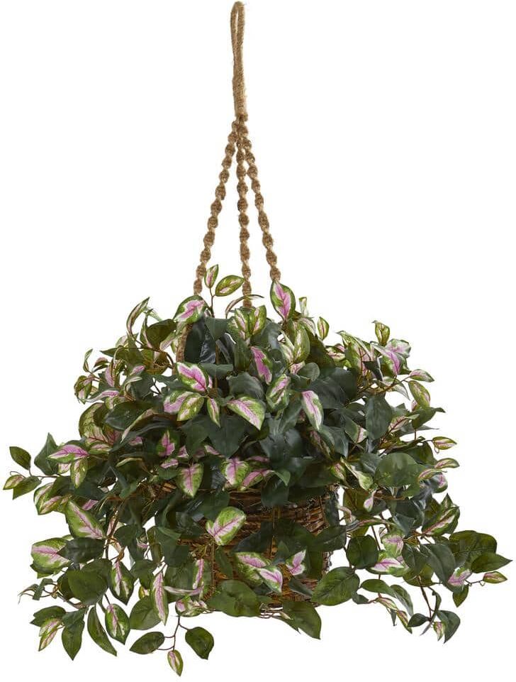 Nearly Natural Indoor Hoya Artificial Plant Hanging Basket