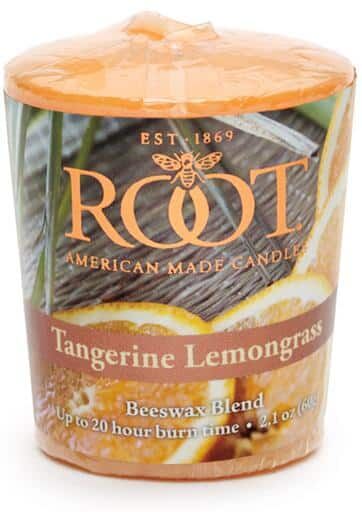 ROOT CANDLES 20-Hour Tangerine Lemongrass Scented Votive Candle (Set of 18)