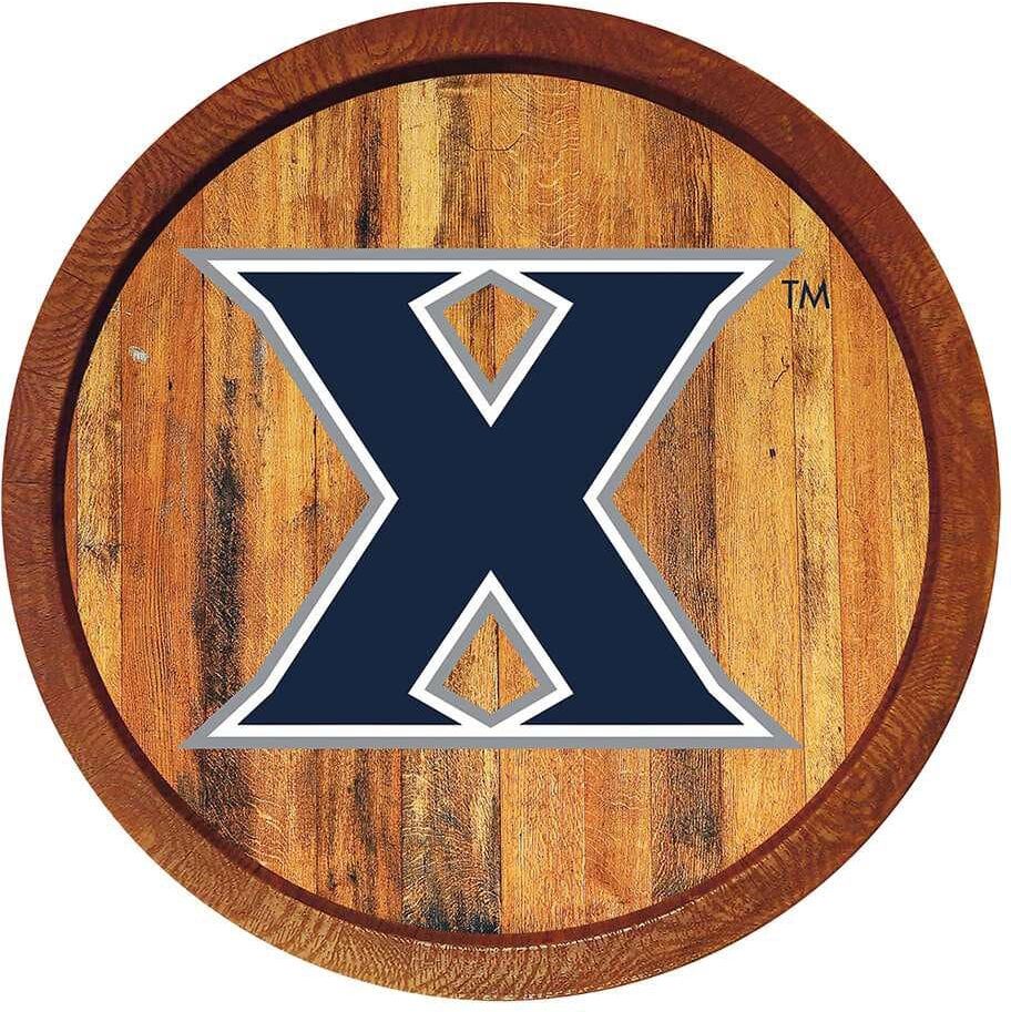 The Fan-Brand 20 in. Xavier Musketeers "Faux" Barrel Plastic Decorative Sign