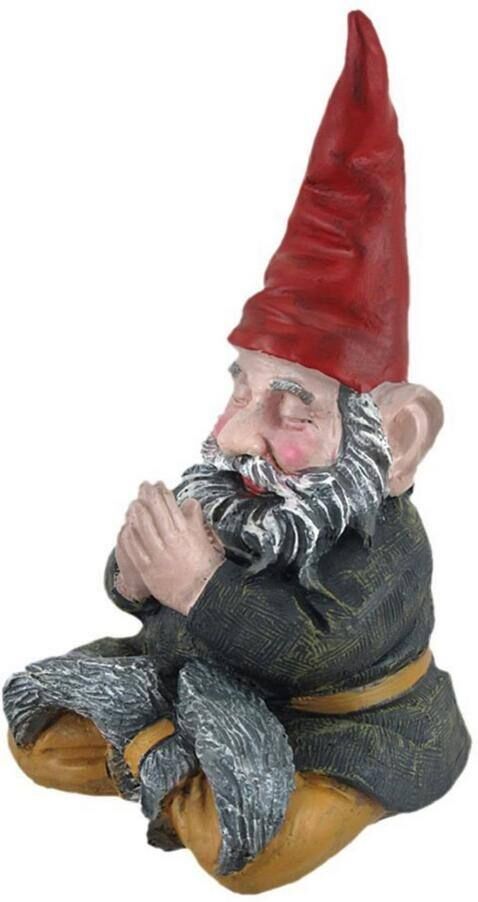 HOMESTYLES 11 in. H Meditating ZEN "Mordecai" the Yoga Garden Gnome Figurine Statue