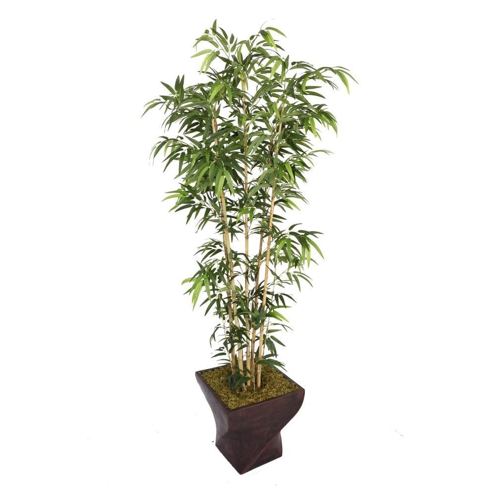 VINTAGE HOME 82 in. Artificial Tall Natural Bamboo Tree in 17 in. Artificial Fiberstone Planter