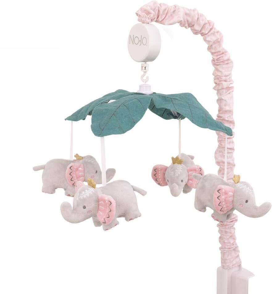 CARTER'S Tropical Princess Elephant Pink Musical Mobile