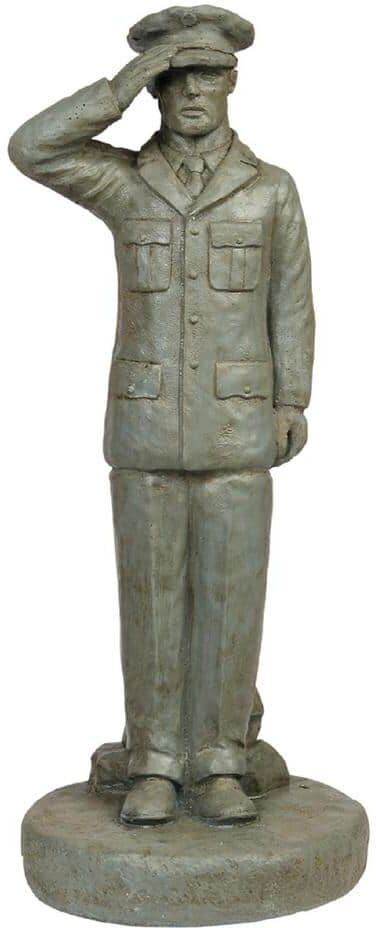 Athens Stonecasting Class A Salute Soldier Concrete Garden Statue