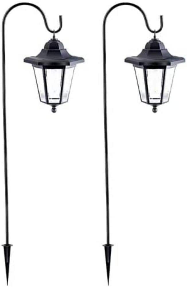 Upgrade Hanging Solar Lights Garden Decorations, 2 Pack