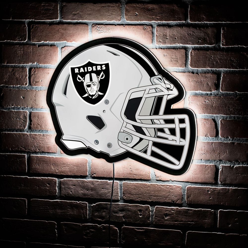 Evergreen Las Vegas Raiders Helmet 19 in. x 15 in. Plug-in LED Lighted Sign