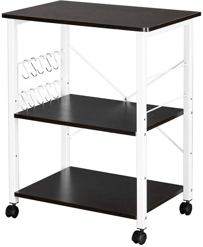 Outopee Modern Brown Baker's Rack with Metal Frame