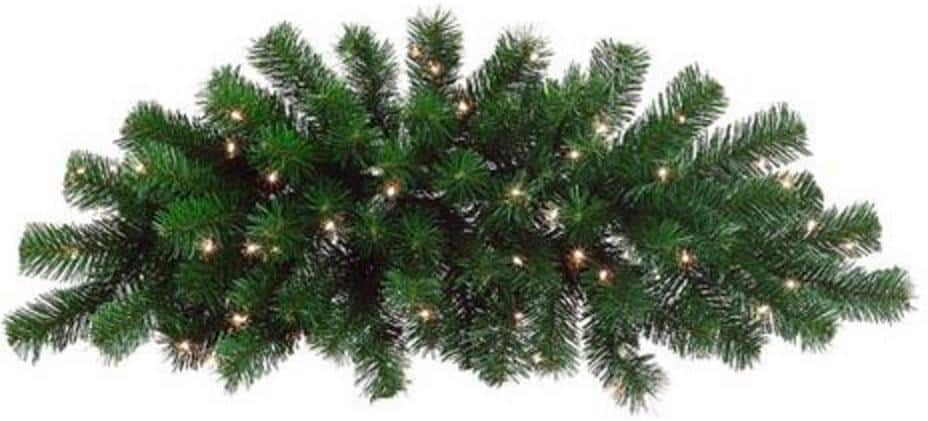 Northlight 28 ft. Pre-Lit Deluxe Windsor Pine Artificial Christmas Swag with Clear Lights